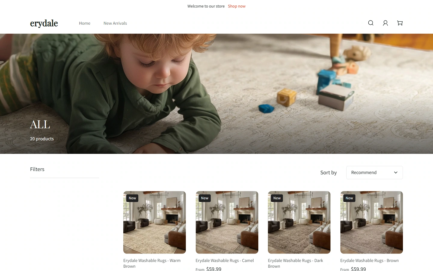 Category page: Provide a clear browsing order for the product catalog