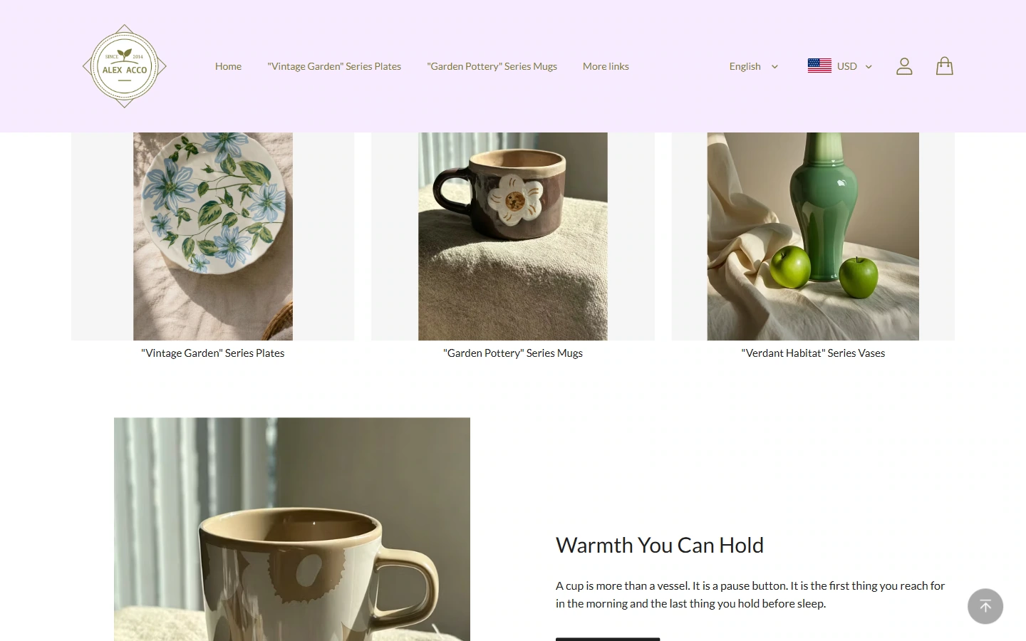 Home page content: Let the theme gradually unfold along the modules
