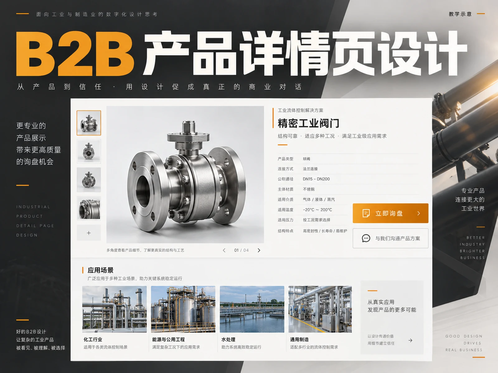 How to Design B2B Product Pages: Specifications, Use Cases, and Inquiry Forms