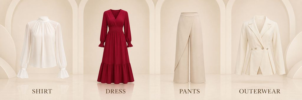 SHEIN women's clothing store poster design analysis - establishing a clear women's clothing classification entrance