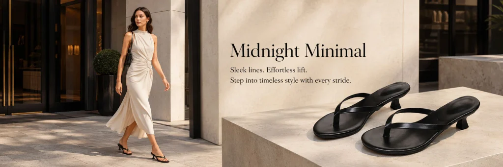 SHEIN Women's Shoes Store Poster Design Analysis-Ninth Picture: Use a deeper urban space to enhance the texture of the black model