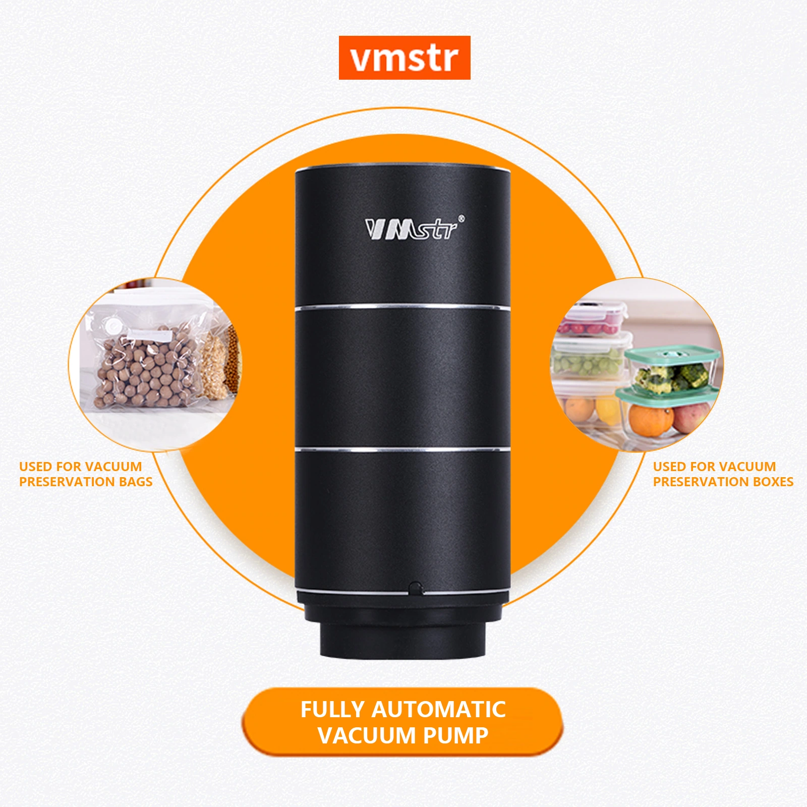 Portable vacuum pump product image: Main vision: establishing a relationship between the product and the packaged object