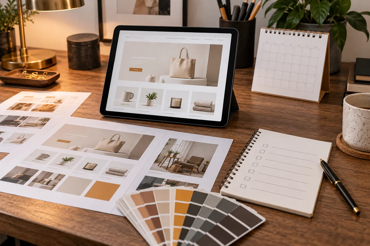 Design samples, website interface and checklist to indicate the scope of delivery of the review service provider