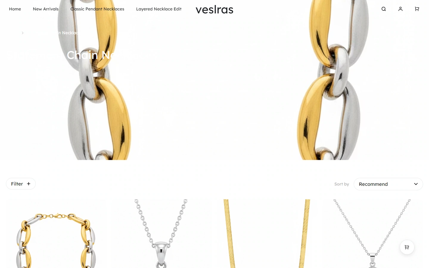 Category page: Provide a clear browsing order for the product catalog
