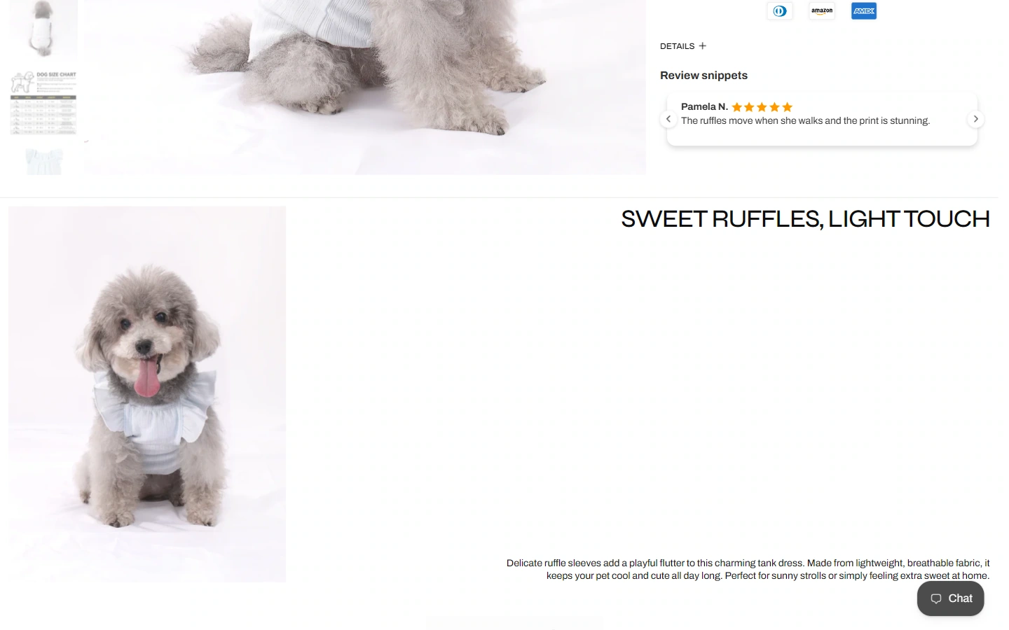 Luluvia details: Continue the checking sequence of single product information