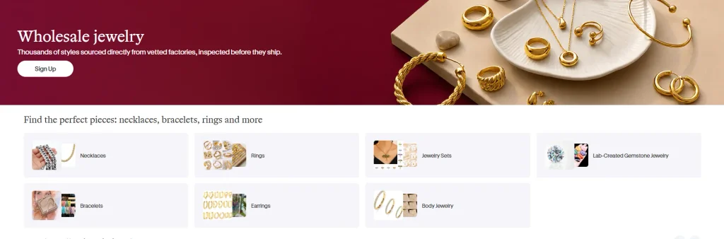 Shopify jewelry wholesale mall website design project - product category page and product detail page optimization - improve product search efficiency