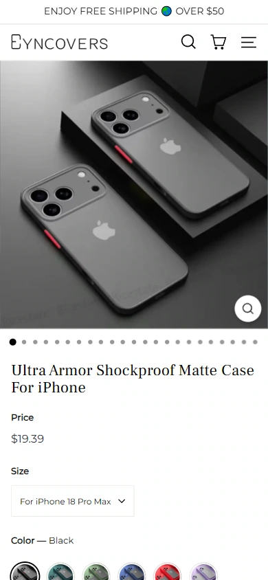 Mobile phone details: let product pictures and information appear in order