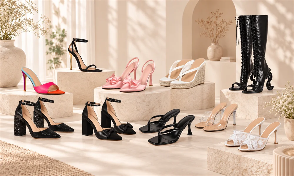 SHEIN women’s shoes store poster design analysis