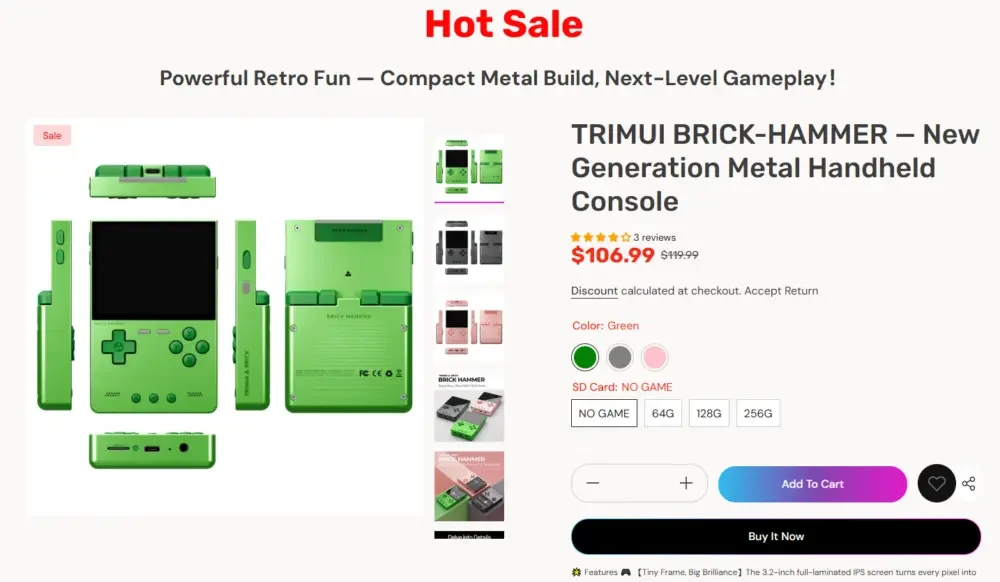 Shopify Retro Game Console Category E-commerce Website Design Case-Product Card Optimization