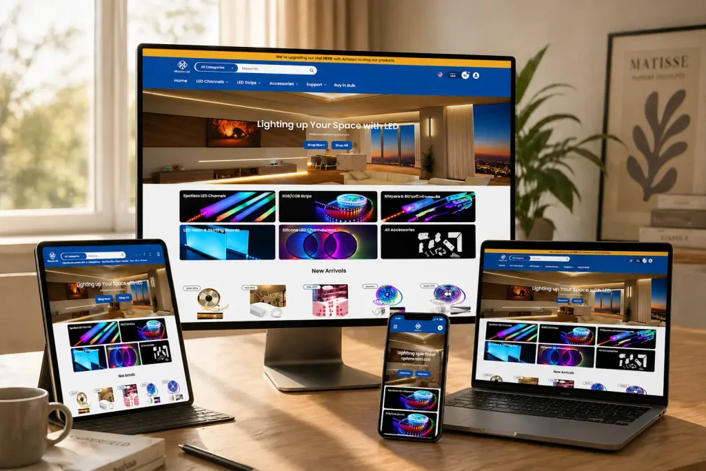 Shopify LED lighting brand website website design and conversion optimization case