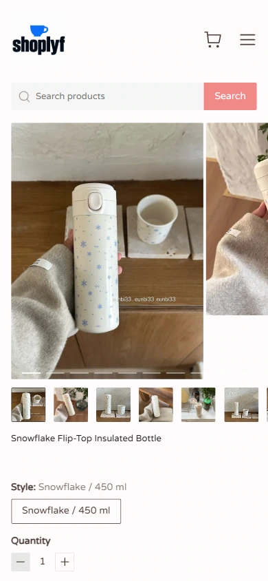 Mobile phone details: let product pictures and information appear in order