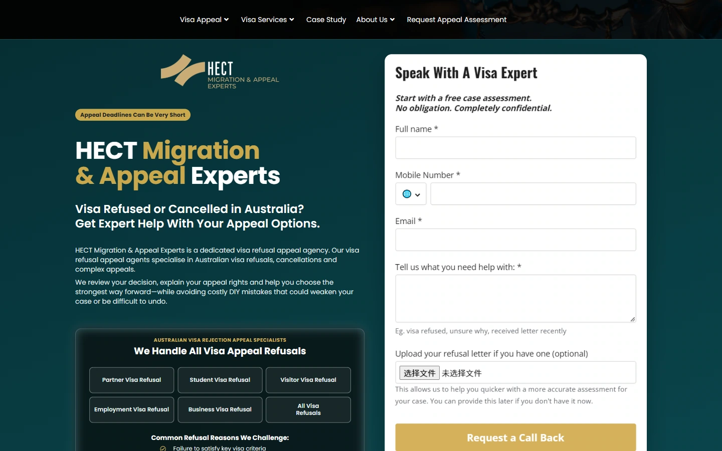 HECT Home Page: Service Diversion and Consulting Information
