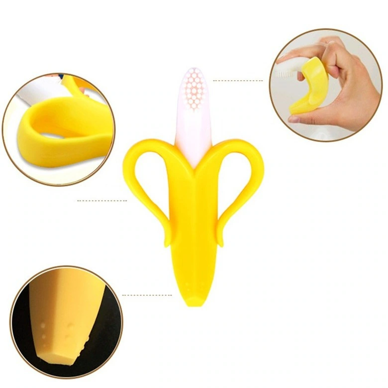 Banana shaped teether: structural overview: three partial frames surrounding the main body