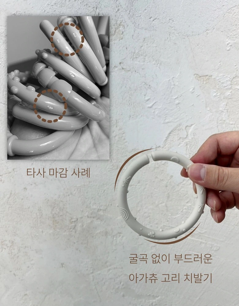 Silicone connecting ring teether set: comparison format: keep local shapes comparable